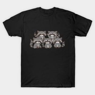 A sweet raccoon gang. T-Shirt